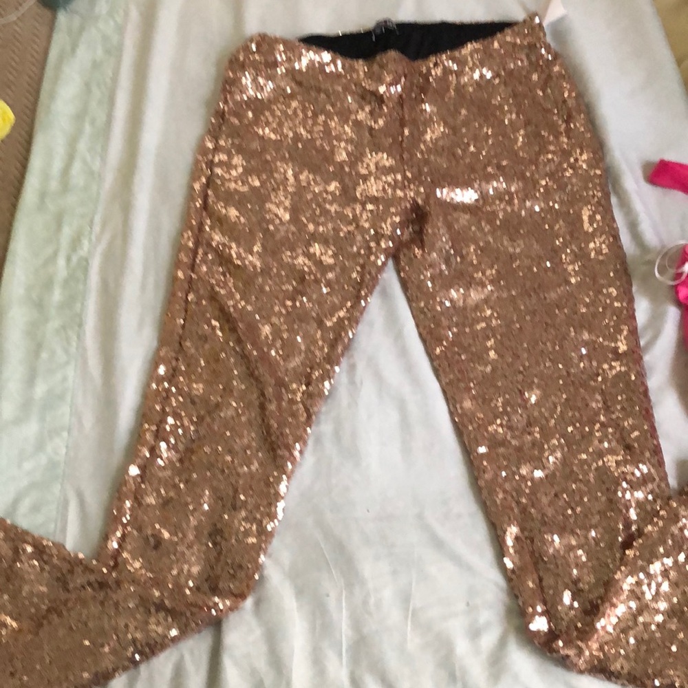 Fashion nova Rose gold sequin pants